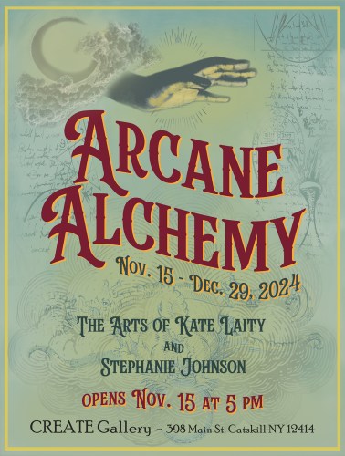 Arcane Alchemy poster design  to promote art show.